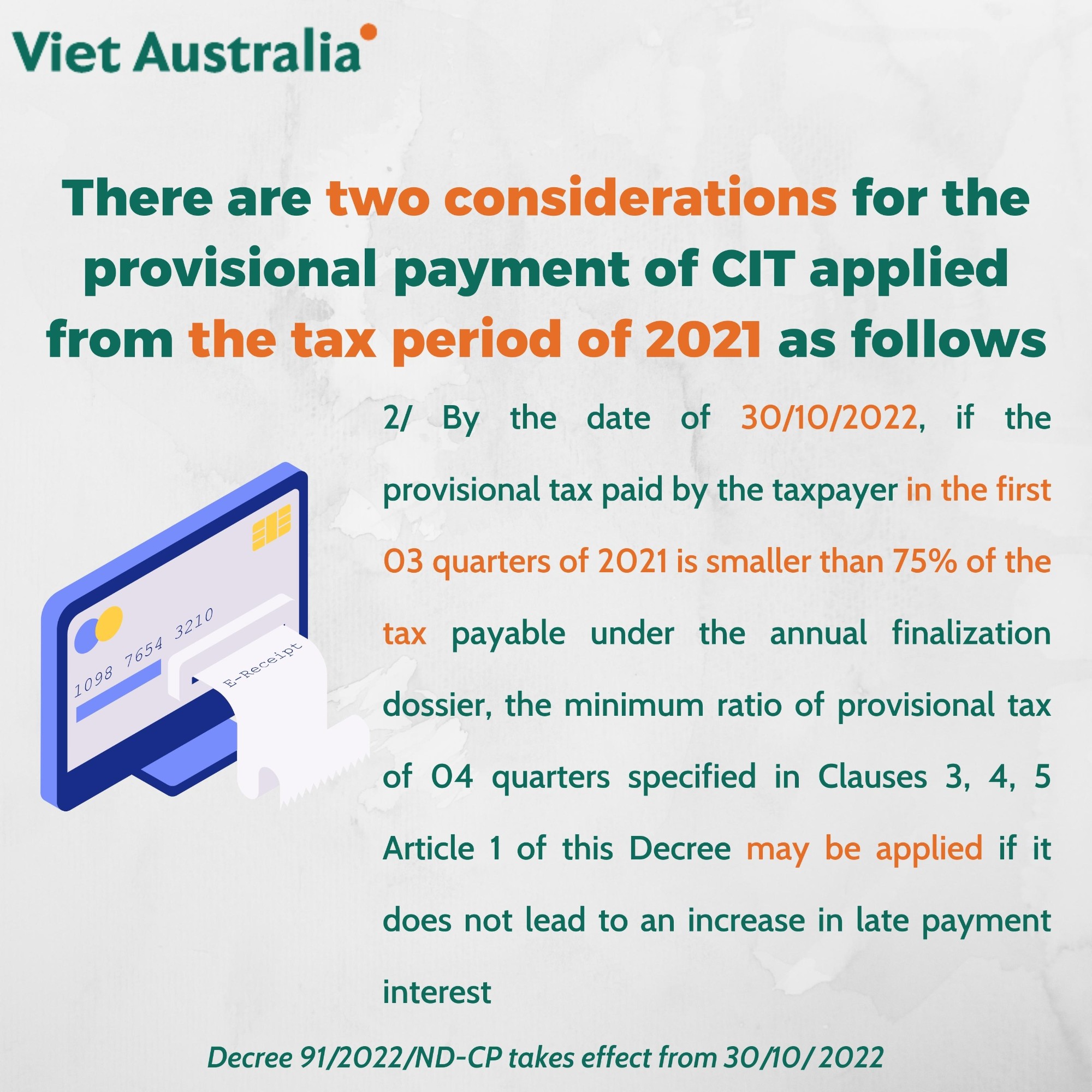 Provisional Corporate Income Tax Paid In 04 Quarters Shall Be At Least 80% Of The Annual Corporate Income Tax Payable - 3