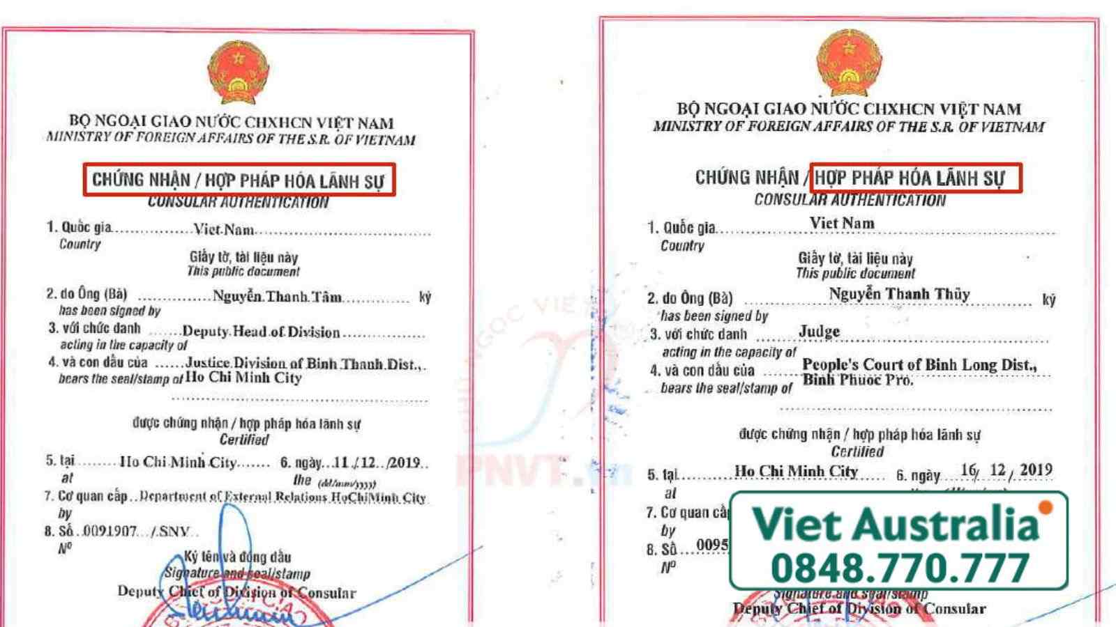 Khái niệm về hợp pháp hóa lãnh sự?