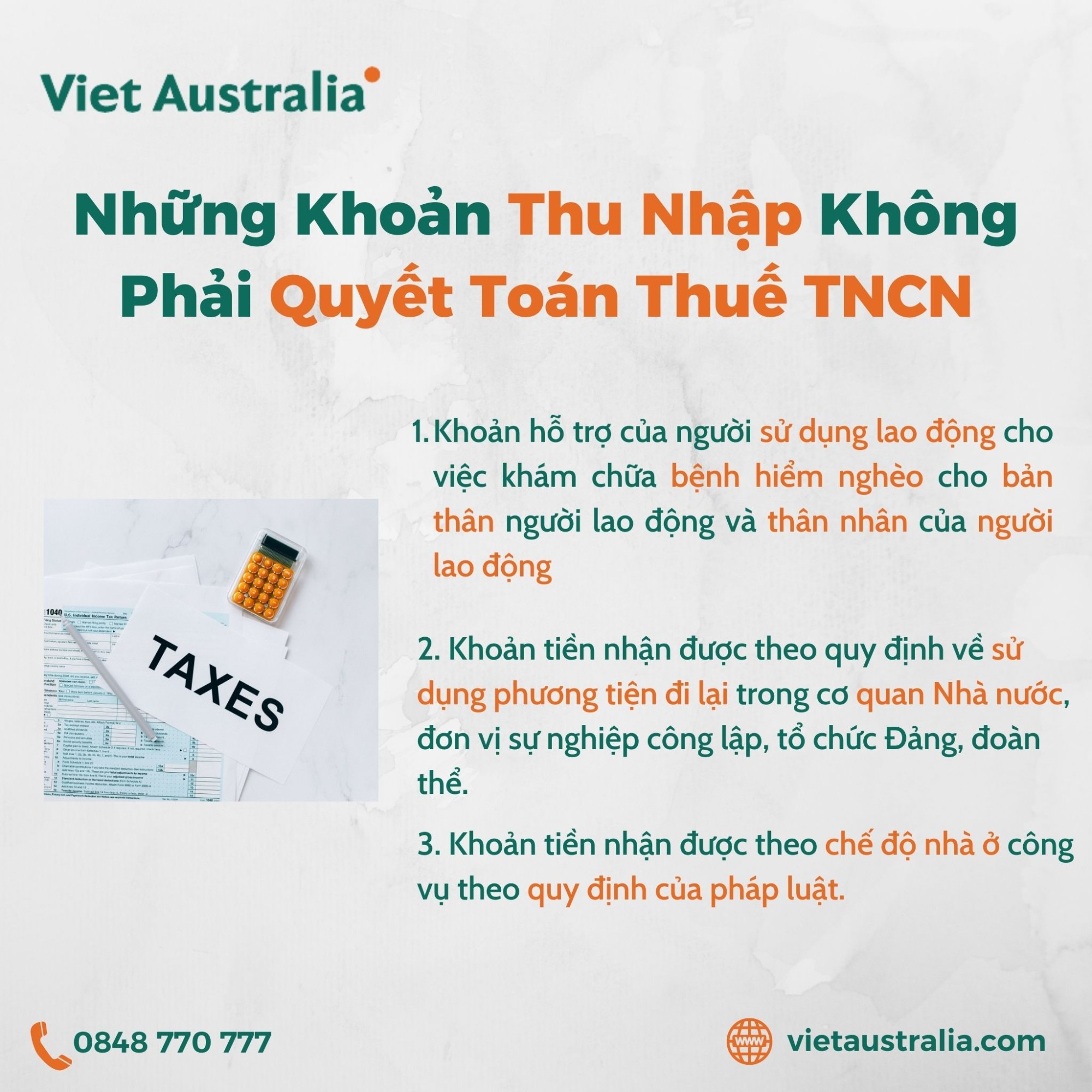Những Khoản Thu Nhập Không Phải Quyết Toán Thuế TNCN
