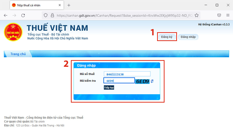 Truy Cập Vào Website Thuế Việt Nam